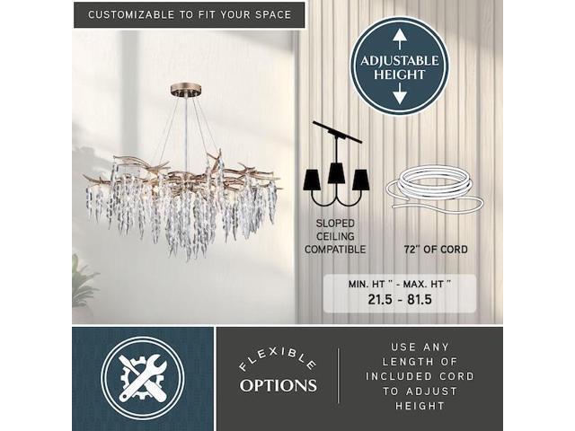 VAXCEL H0230 Rainier 5 Light Chandelier