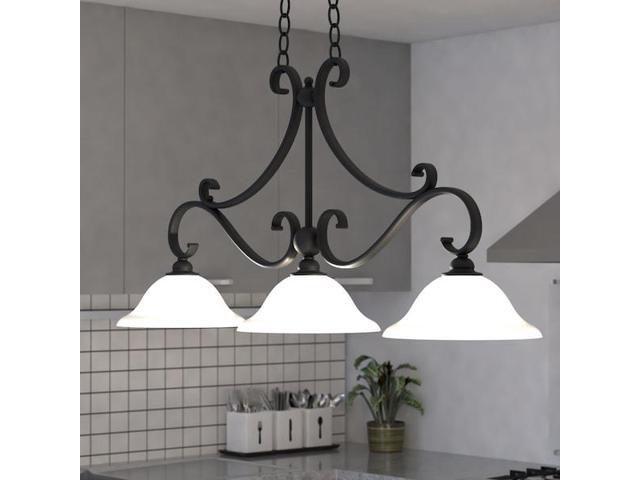 VAXCEL H0259 Monrovia 43.75-in Oil Rubbed Bronze 3-Light Linear Chandelier,