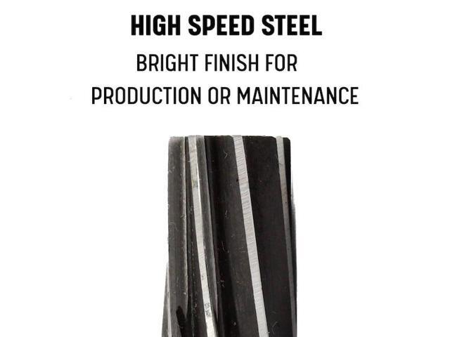 Drill America DWRTPRS1/16 HSS Spiral Flute Taper Pipe Reamer, 1/16'