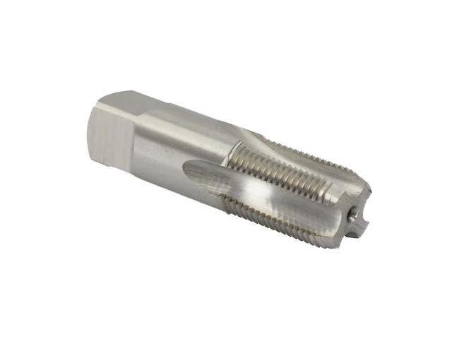 Drill America DWT64115 Qualtech High-Speed Steel Pipe Tap, Uncoated (Bright) Finish, Round with Square End Shank, 1/16'-27 NPS