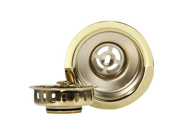 NANTUCKET SINKS 3.5 KDPB Polished Brass 3.5 Inch Kitchen Drain