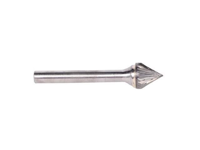 Drill America DUL Series Solid Carbide Bur, Double Cut, SJ7 60 Degrees Angle, 1/4' Shank, 3/4' Head Diameter, 5/8' Cutting Length (Pack of 1)