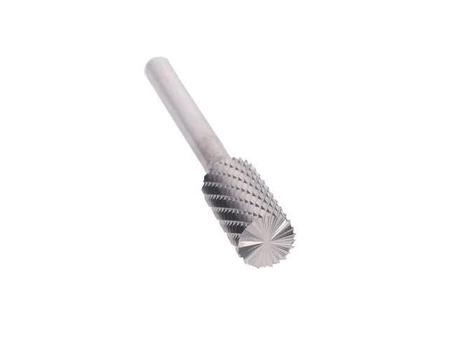 Drill America DUL Series Solid Carbide Bur, Double Cut, SB2 Cylindrical - End Cut, 1/4' Shank, 5/16' Head Diameter, 3/4' Cutting Length (Pack of 1)