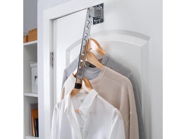 organize it all over the door folding hanger holder, chrome