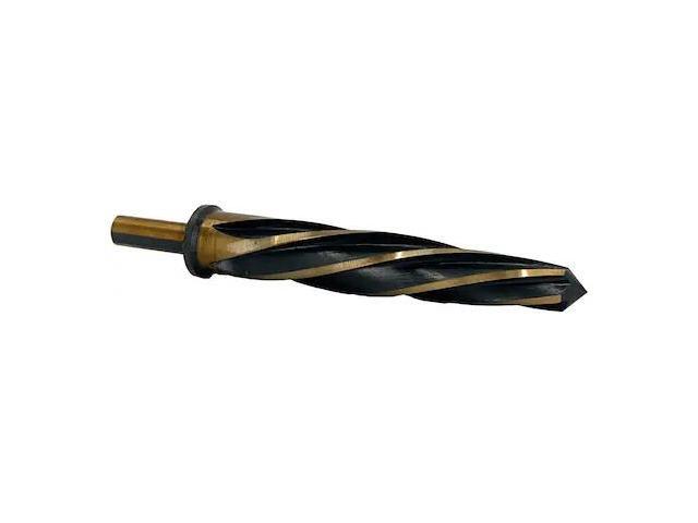 Drill America KFDRBSS3/8 HSS Black and Gold Straight Shank Bridge Reamer, Premium, 3/8'