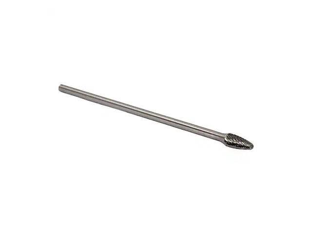 Drill America DUL Series Solid Carbide Bur, Double Cut, SF1 Tree - Radius End, 1/4' Shank, 1/4' Head Diameter, 1/2' Cutting Length, 6' Overall...