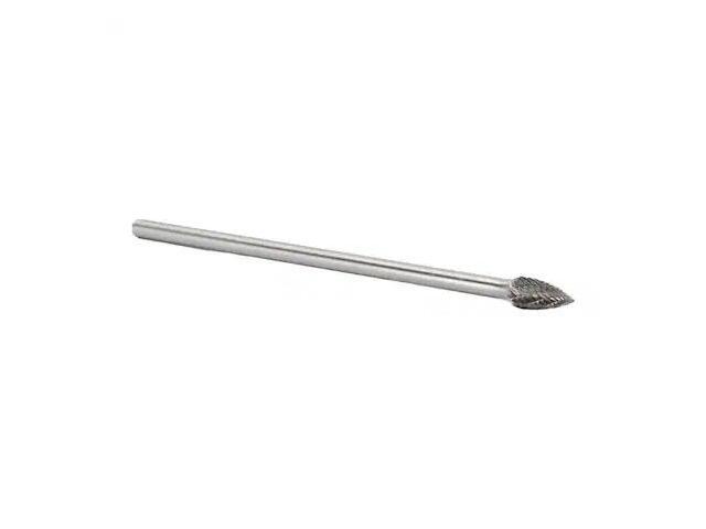 Drill America DUL Series Solid Carbide Bur, Double Cut, SG5 Tree - Pointed End, 1/4' Shank, 1/2' Head Diameter, 1' Cutting Length, 6' Overall...