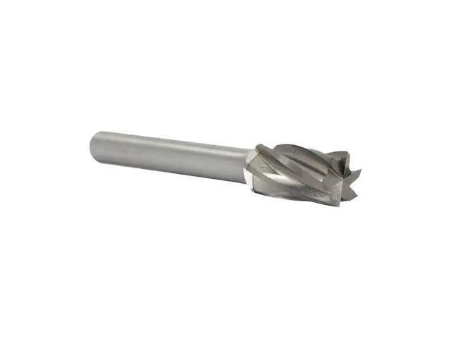 Drill America DUL Series Solid Carbide Bur, Double Cut, SB3NF Cylindrical - Flat End, 1/4' Shank, 3/8' Head Diameter, 3/4' Cutting Length (Pack of 1)