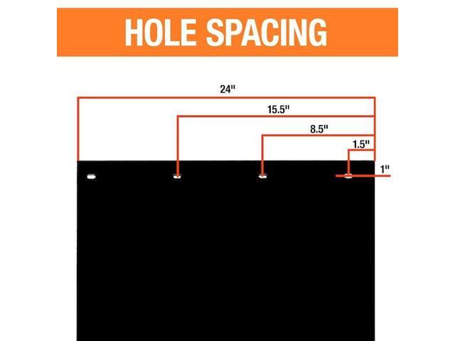 BUYERS PRODUCTS RC40PPB Mudflap,Black,Polymer,24' x 40',PK2, 2 PK