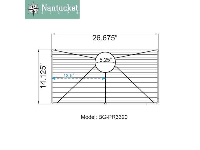 NANTUCKET SINKS BG-PR3320 Stainless Steel Bottom Grid