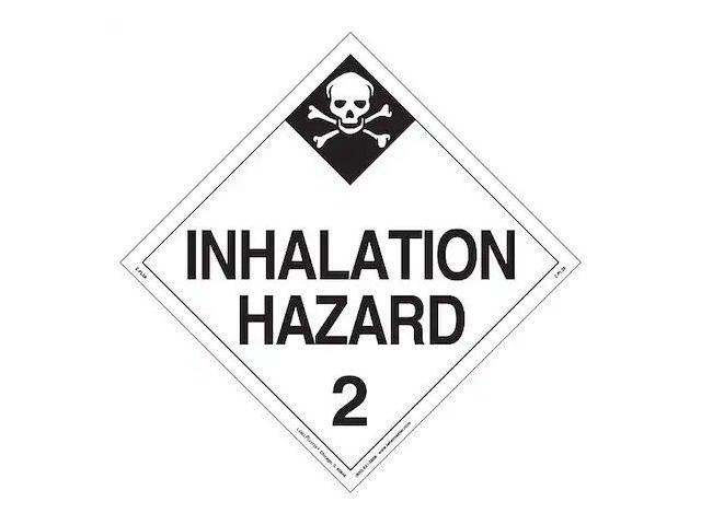 LABELMASTER Z-PL28 Inhalation Hazard Placard, Inhalation Hazard 2, Polycoated