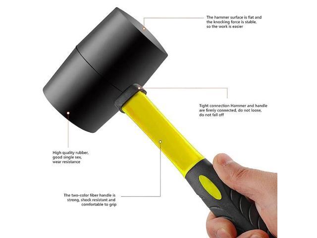 BIG HORN 19299 24 oz Rubber Mallet with Fiberglass Handle