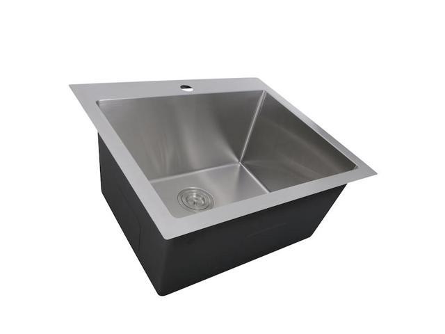 NANTUCKET SINKS SR2522-12-16 25 Pro Series Rectangle Topmount Small Radius