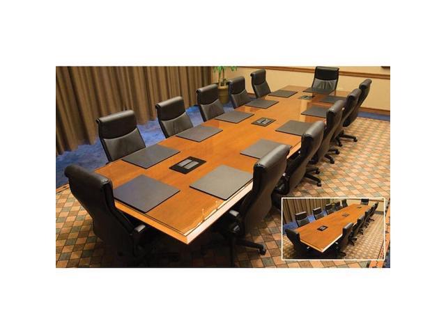 DACASSO PR-1015 Black Leatherette 17' x 14' Conference Table Pad