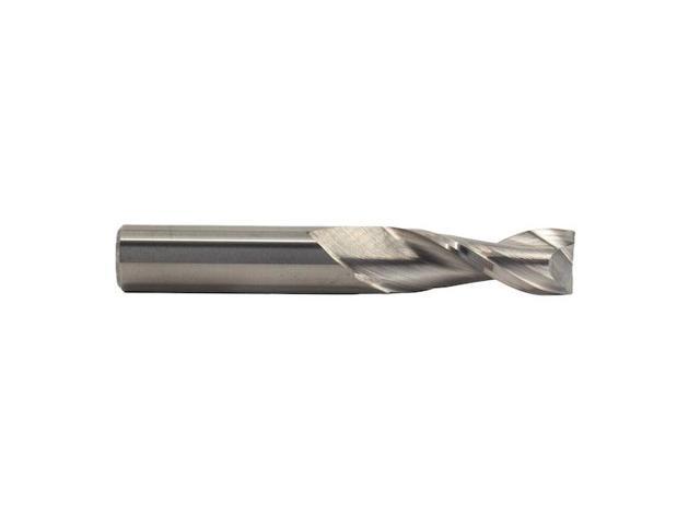 Drill America MMO1/4-2FSE Solid Carbide End Mill, Polished Finish, 2 Flute, Square End, 3/4' Cutting Length, 1/4' Cutting Diameter, 2-1/2' Length,...