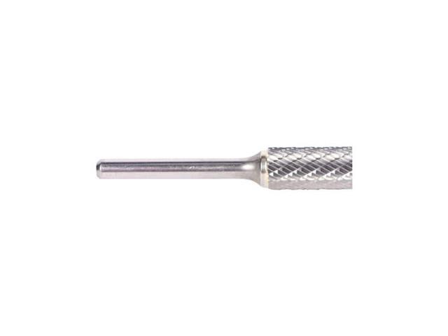 Drill America DUL Series Solid Carbide Bur, Double Cut, SA4 Cylindrical, 1/4' Shank, 7/16' Head Diameter, 1' Cutting Length (Pack of 1)