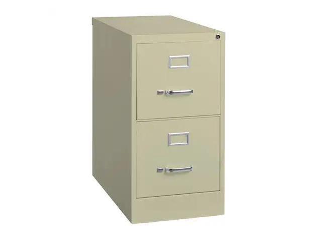 HIRSH 14409 15' W 2 Drawer Vertical File Cabinet, Putty, Letter
