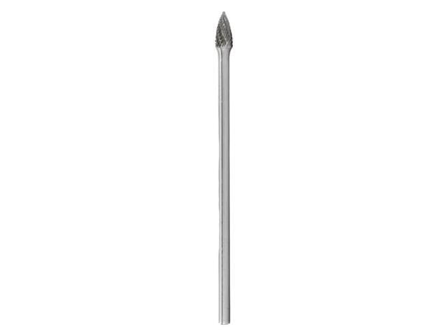 Drill America DUL Series Solid Carbide Bur, Double Cut, SG5 Tree - Pointed End, 1/4' Shank, 1/2' Head Diameter, 1' Cutting Length, 6' Overall...