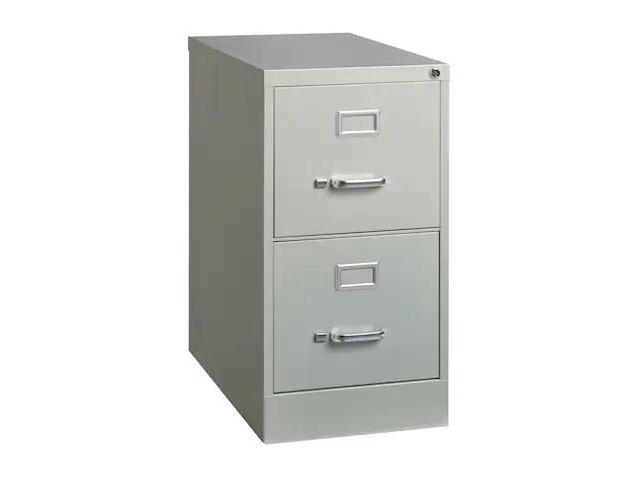 HIRSH 14411 15' W 2 Drawer Vertical File Cabinet, Light Gray, Letter