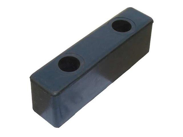ZORO SELECT 22NT80 8 in. x 2 in. x 2-1/2 in. Rubber Dock/Body Bumper