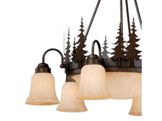 VAXCEL CH55506BBZ Yosemite 9 Light Bronze Rustic Tree Chandelier