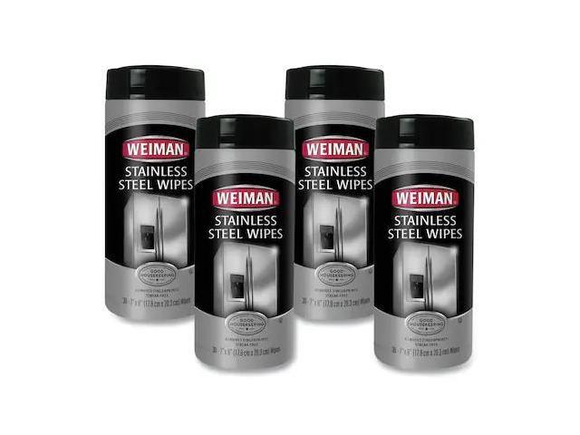 Weiman Stainless Steel Cleaning Wipes, 4 - 30ct Canisters (WMN92CT)