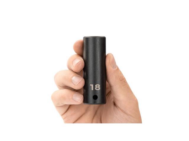TEKTON SID23318 1/2 Inch Drive x 18 mm Deep 12-Point Impact Socket