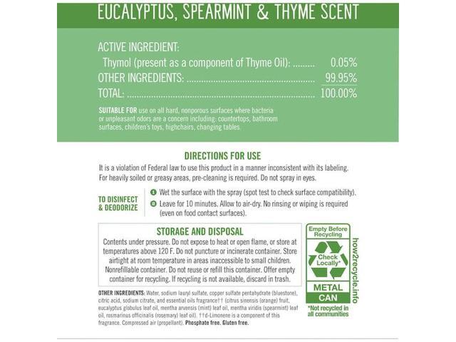 SEVENTH GENERATION 22981 Cleaners & Detergents, Aerosol Can, Mint, 8 PK