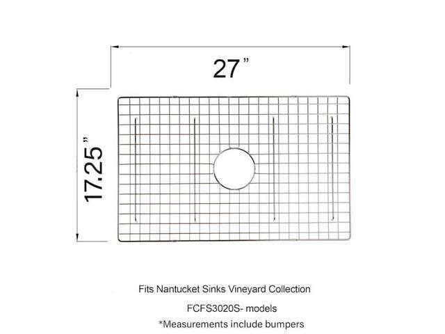 NANTUCKET SINKS BG-VC30S Stainless Steel Bottom Grid
