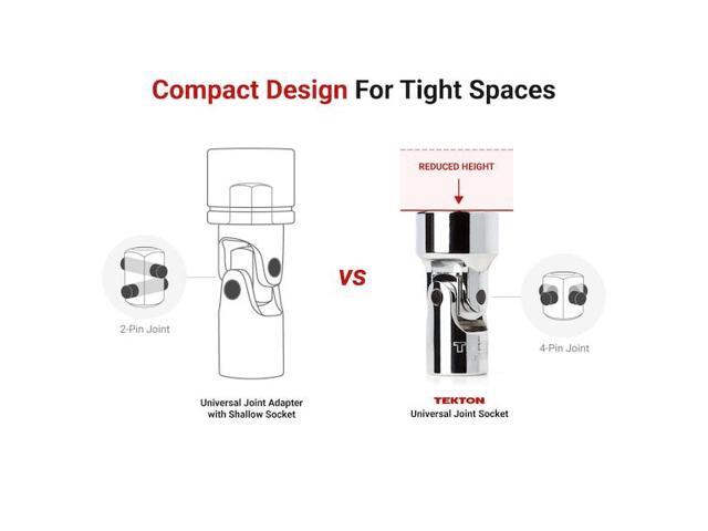 TEKTON SHD08014 1/4 Inch Drive x 9/16 Inch Universal Joint Socket