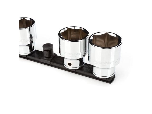 TEKTON OSR33210 3/4 Inch Drive x 18 Inch Socket Rail, 10 Clips (Black)