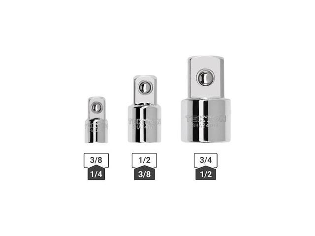 TEKTON SHA99010 1/4, 3/8, 1/2 Inch Drive Adapter Set (3-Piece)