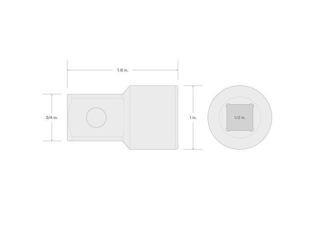 TEKTON SHA24103 1/2 Inch Drive (F) x 3/4 Inch (M) Adapter