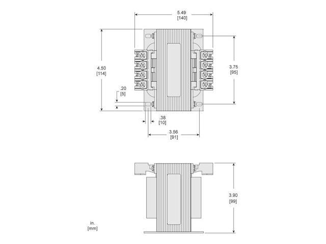 SQUARE D 9070T500D1 Control Transformer, 500 VA, Not Rated, 120V AC, 240/480V AC
