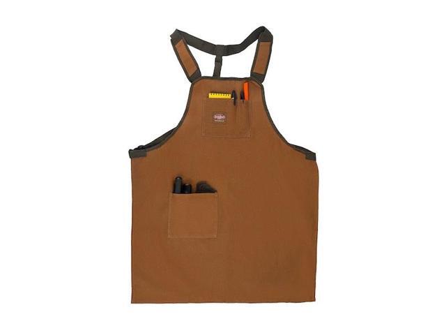 BUCKET BOSS 80300 Tool Apron, Tool Apron, Brown, Canvas, 3 Pockets