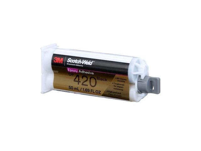 3M DP420 Acrylic Adhesive, DP420 Series, Black, Dual-Cartridge, 2:01 Mix Ratio,
