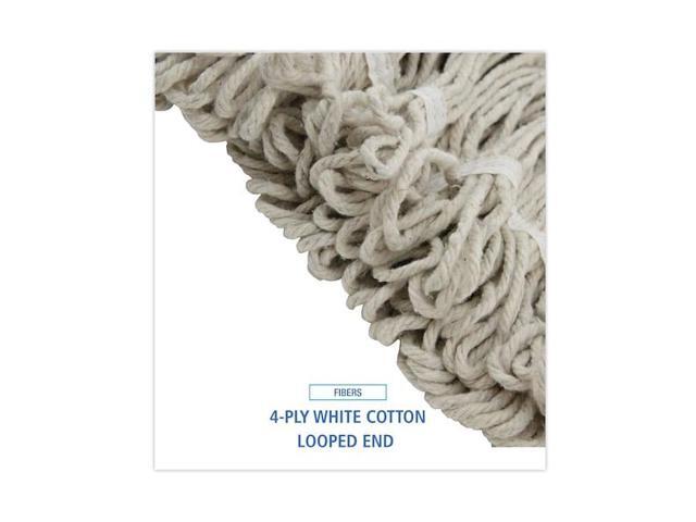 BOARDWALK BWK424CCT Looped-End Wet Mop, White, Cotton, PK12