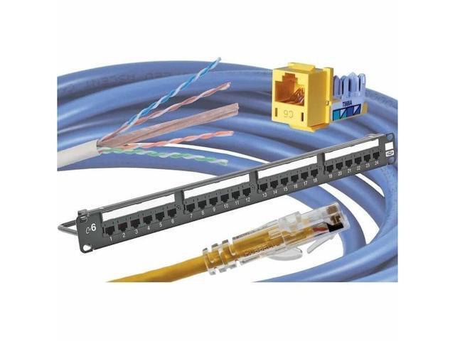 HUBBELL PREMISE WIRING HC6AB05 Ethernet Cable,Cat 6A,Blue,5 ft.