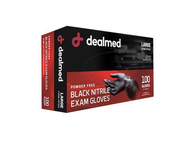 DEALMED 787353 Disposable Gloves, Exam Grade, Nitrile, Powder-Free, L, 1000 PK,