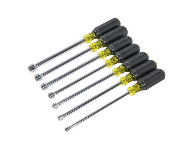 KLEIN TOOLS 647M Nut Driver Set, Magnetic Nut Drivers, 6-Inch Shafts, 7-Piece