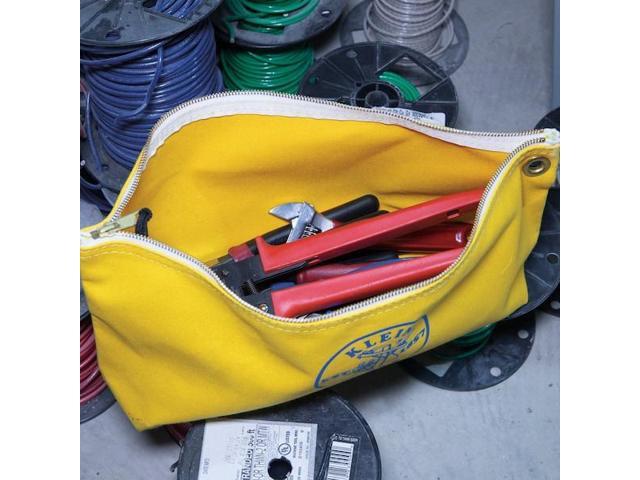 KLEIN TOOLS 5539YEL Tool Bag, Yellow, Canvas, 0 Pockets