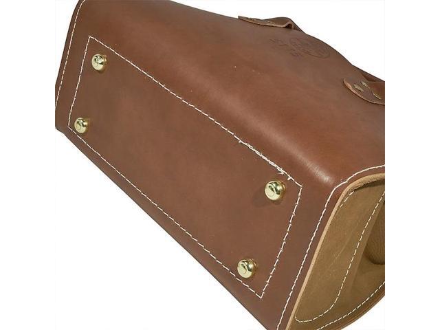KLEIN TOOLS 5115 Tool Tote, Brown, Leather, 0 Pockets
