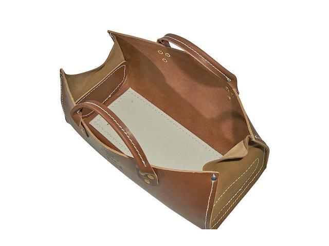 KLEIN TOOLS 5115 Tool Tote, Brown, Leather, 0 Pockets