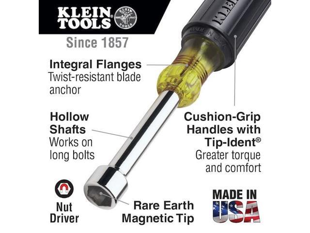 KLEIN TOOLS 647M Nut Driver Set, Magnetic Nut Drivers, 6-Inch Shafts, 7-Piece