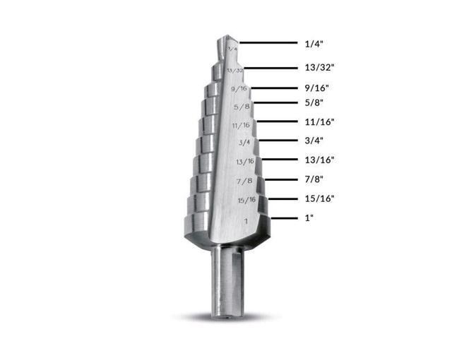 EVOLUTION POWER TOOLS SD-10 1/4 - 1' Straight Flute Step Drill