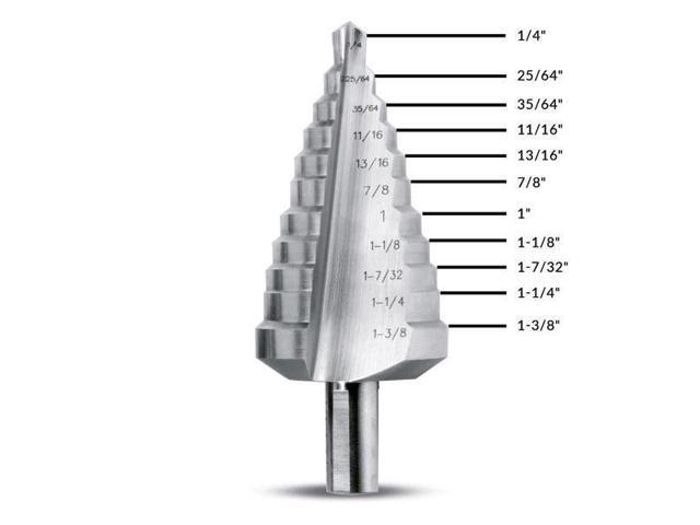 EVOLUTION POWER TOOLS SD-11 1/4 To 1-3/8' Straight Flute Step Drill