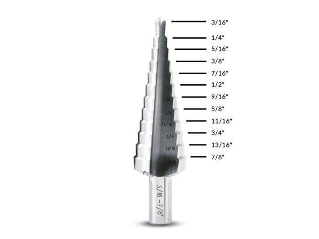 EVOLUTION POWER TOOLS SD-12 3/16 To 7/8' Straight Flute Step Drill