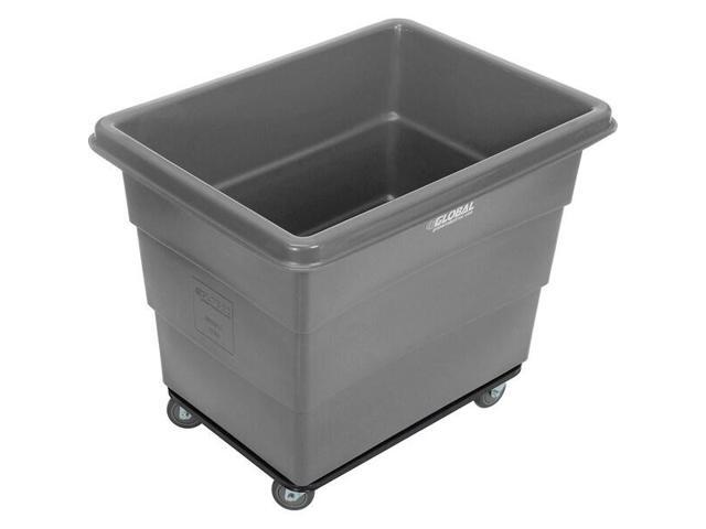 GLOBAL INDUSTRIAL 800314GY 12 Bushel Plastic Bulk Box Truck, Steel Chassis
