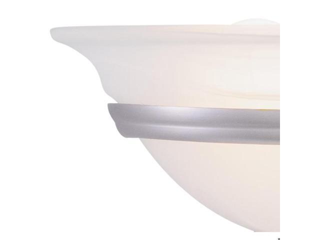 VAXCEL WS8171BN Da Vinci 1 Light Brushed Nickel Half Moon Wall Sconce White