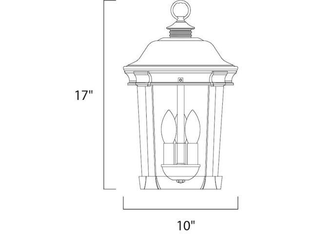MAXIM LIGHTING 3028CDBZ Dover DC 3-Light 10' Wide Bronze Pendant Light
